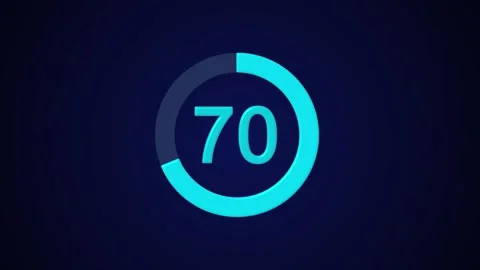 Pie chart animated video with 75 percent element white background Stock Footage 317491096