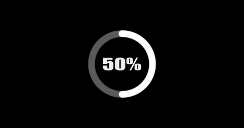 Pie chart animated video with 80 percent element on a transparent background ani Stock Footage 337832394