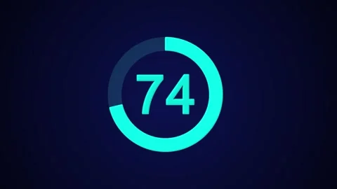 Pie chart animated video with 85 percent element white background Stock Footage 317491034