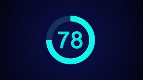 Pie chart animated video with 89 percent element white background Stock Footage 317491196