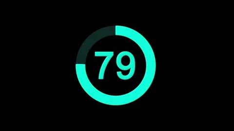 Pie chart animated video with 90 percent element white background Stock Footage 317491031