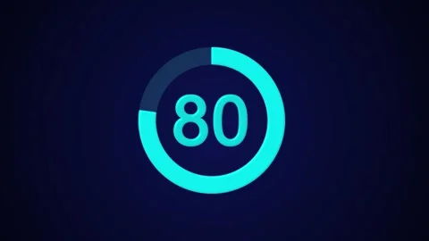 Pie chart animated video with 92 percent element white background . Stock Footage 317491197