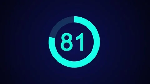 Pie chart animated video with 93 percent element white background Stock Footage 317491030