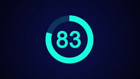Pie chart animated video with 95 percent element white background Stock Footage 317491032