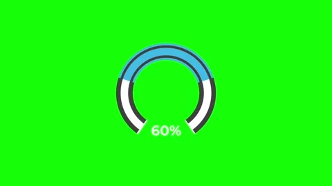 Pie chart animation from 0 to 60 percent... | Stock Video | Pond5