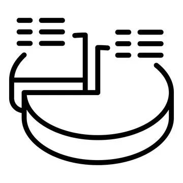 Pie chart barter icon outline vector. Money card Ilustración de archivo