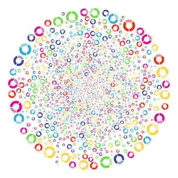 Pie Chart Burst Globula Stock Illustration