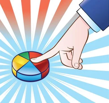 Pie chart button 스톡 일러스트
