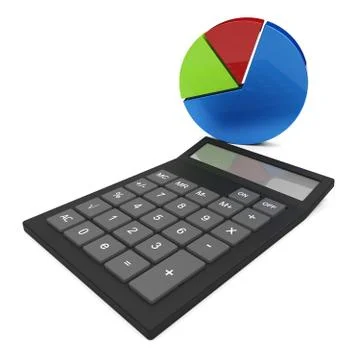 Pie Chart Calculation Representing Progress Report And Trend Illustrazione stock