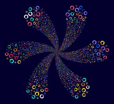 Pie Chart Centrifugal Spin Stock Illustration