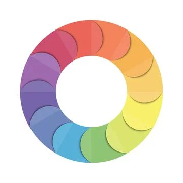 Pie chart circle infographic template with 12 options. Business concept. Ve.. Stock Illustration