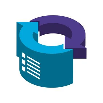 Pie chart circle shape finance isometric style Ilustración de archivo