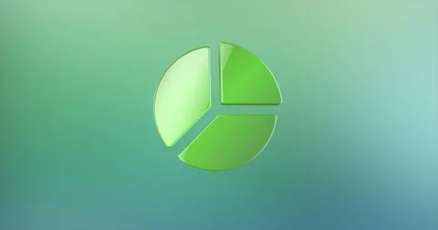 Pie Chart Color 3d Icon Stock Footage 66610692