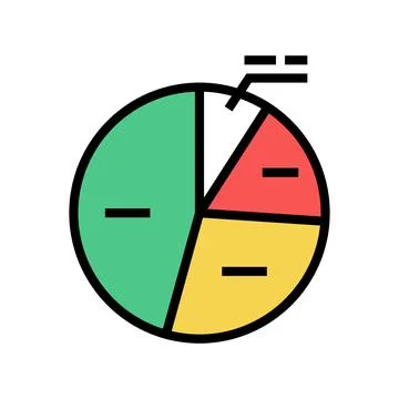 Pie chart color icon vector illustration Stockillustratie