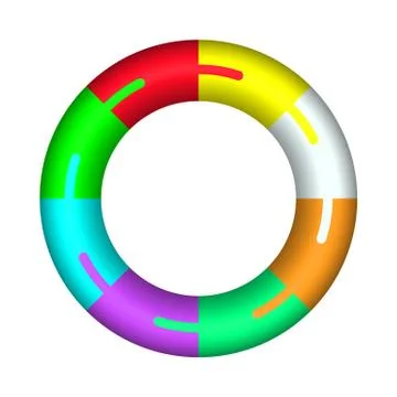 Pie chart from color sectors with puzzle elements 스톡 일러스트