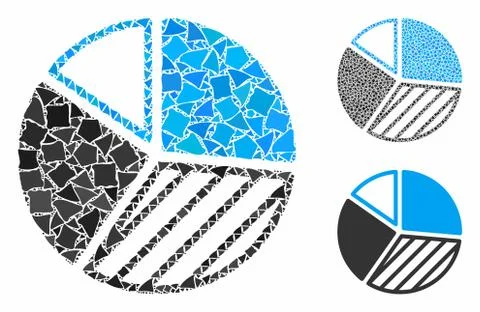 Pie chart Composition Icon of Bumpy Items Illustrazione stock