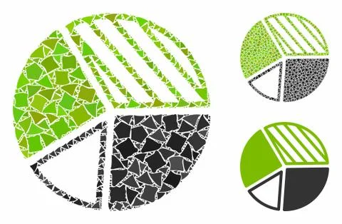 Pie chart Composition Icon of Joggly Elements Illustrazione stock