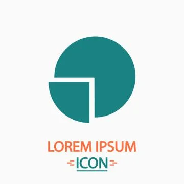 Pie chart computer symbol Stock Illustration