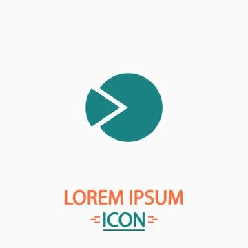 Pie chart computer symbol Stock Illustration