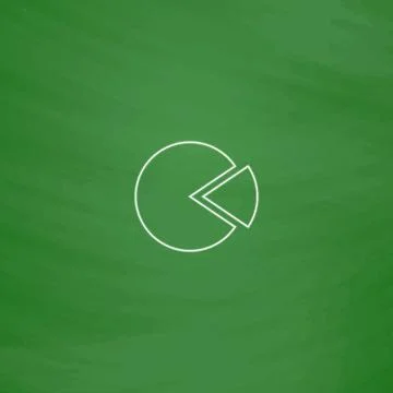 Pie chart computer symbol Illustrazione stock