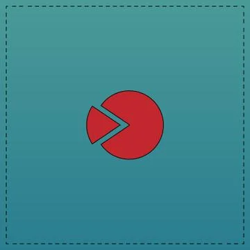 Pie chart computer symbol Stock Illustration