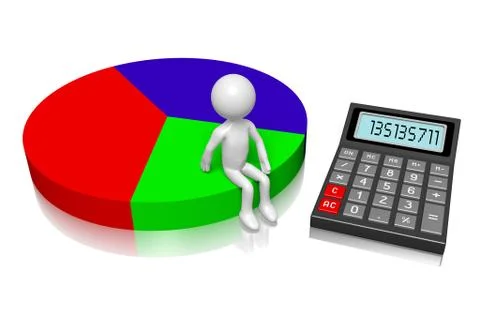 Pie chart concept Illustrazione stock