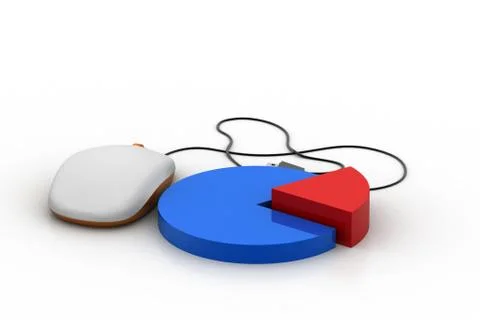 Pie chart connecting with arrow Free Stock Illustration