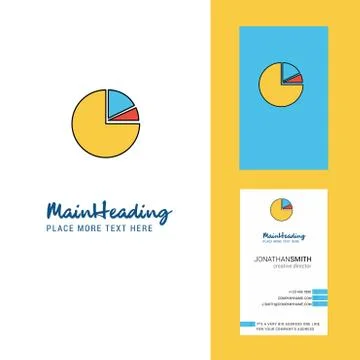 Pie chart  Creative Logo and business card. vertical Design Vector イラスト素材