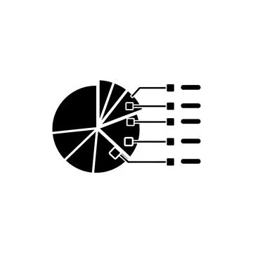 Pie Chart Data Analytics Statistics Icon Stock Illustration