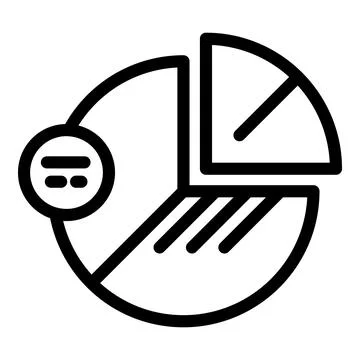 Pie chart data icon outline vector. Office team イラスト素材