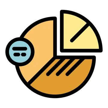 Pie chart data icon vector flat 스톡 일러스트