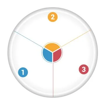 Pie chart diagram data 3 Stock Illustration