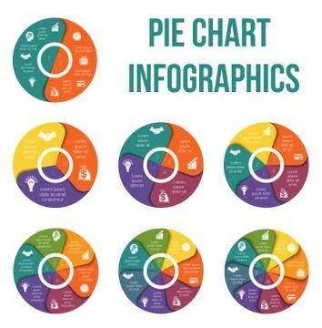Pie chart diagram data Elements For Template infographic. Infographics for 2, Stock Illustration