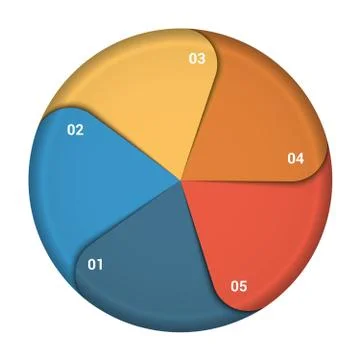 Pie chart diagram data  Illustrazione stock