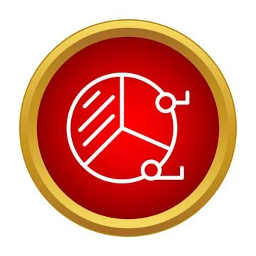 Pie chart diagram icon for data analysis 스톡 일러스트