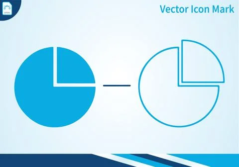 Pie chart diagram icon vector circle graph data isolated. イラスト素材