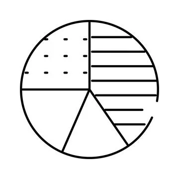 Pie chart diagram showing data analysis and statistics イラスト素材