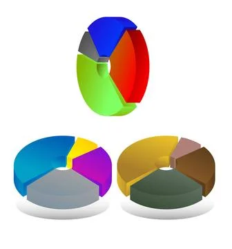 Pie chart diagrams Abstract vector illustration of pie chart diagrams Copy... Foto stock