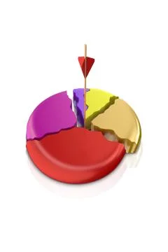 Pie chart Distribution Stock Illustration