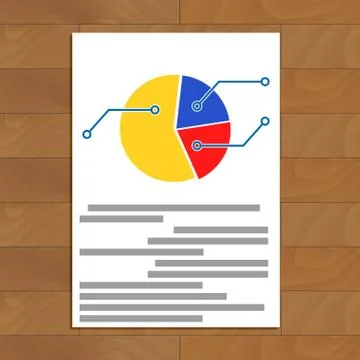 Pie chart document Stock Illustration
