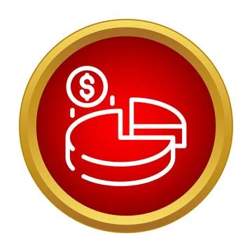 Pie chart with dollar sign showing financial analysis Stock Illustration