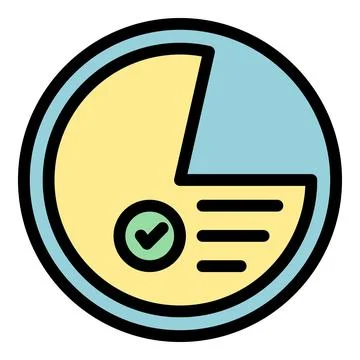 Pie chart election icon vector flat Stock Illustration