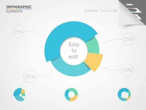 Pie chart. Elements for infographic Stock Illustration