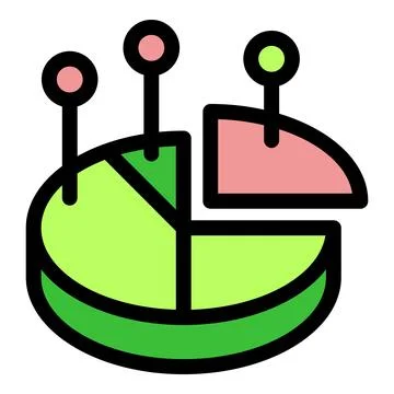 Pie chart exploding showing market share and business analysis Stock Illustration