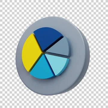 Pie chart for financial report, graph, presentation, brochure, web design. Stock Illustration