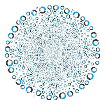 Pie Chart Fireworks Sphere Stock Illustration
