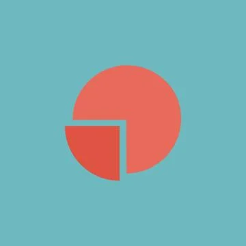 Pie chart flat icon Stock Illustration