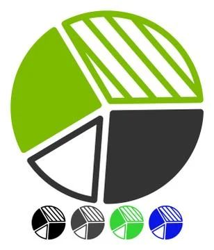 Pie Chart Flat Icon 스톡 일러스트
