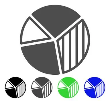 Pie Chart Flat Icon Stock Illustration