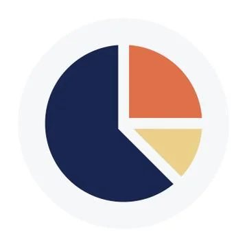 Pie Chart flat icon Stock Illustration